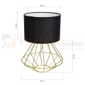 Lampa stojąca LUPO BLACK/GOLD 1xE27 MLP6272