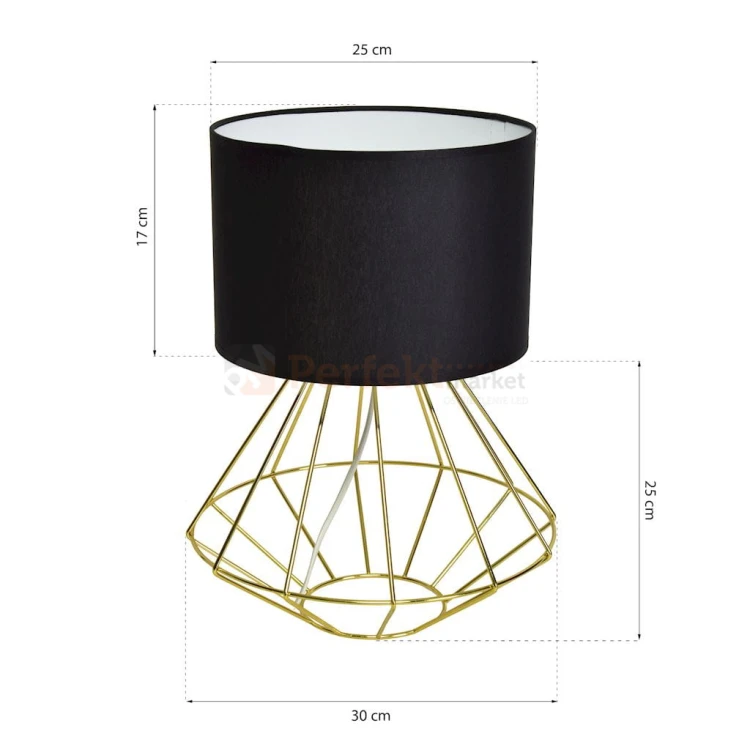 Lampa stojąca LUPO BLACK/GOLD 1xE27 MLP6272