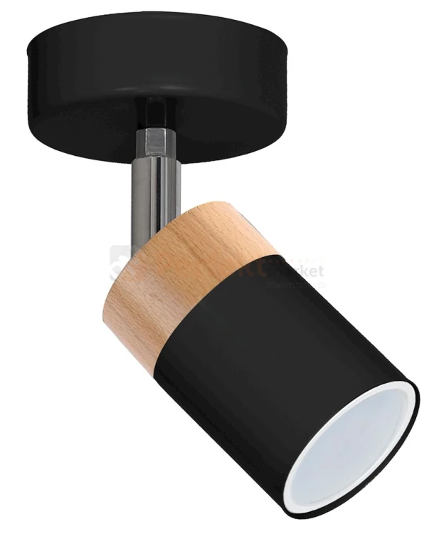 Kinkiet JOKER BLACK/WOOD 1xGU10 MLP6303