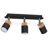 Lampa sufitowa JOKER BLACK/WOOD 3xGU10 MLP6304