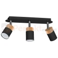 Lampa sufitowa JOKER BLACK/WOOD 3xGU10 MLP6304