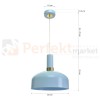 Lampa wisząca MALMO BLUE 1xE27 MLP6201