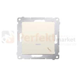 Łącznik schodowy z podświetleniem Simon 54 DW6L.01/41 kremowy