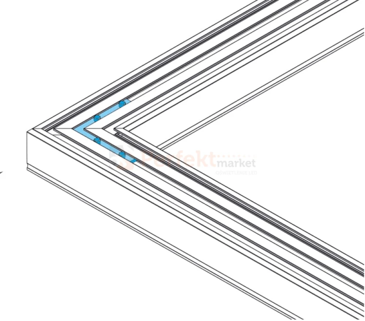 łączenie profilu aluminiowego LED pod kątem łącznik kątowy 90 stopni perfektmarket oświetlenie LED 1