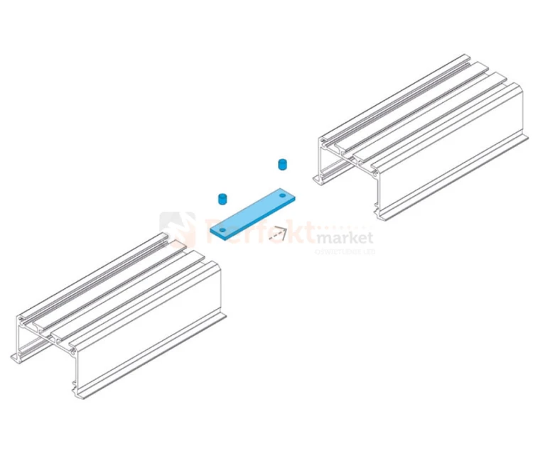 łączenie profilu aluminiowego LED łącznik prosty perfektmarket oświetlenie LED 1
