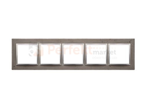 Simon 54 nature ramka 5-krotna beton betonowa mokra_robota szara DRN5/96 perfektmarket