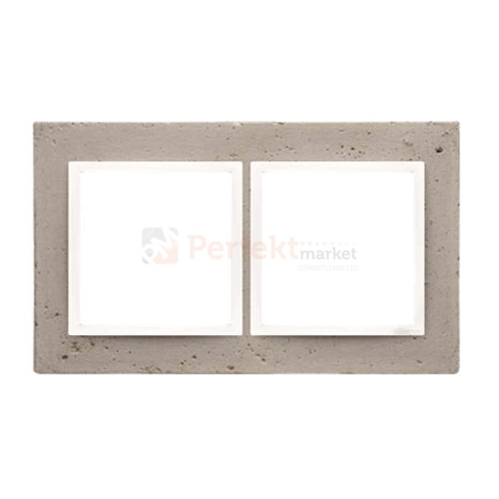 Simon 54 nature ramka podwójna beton betonowa al_betone szara DRN2/91 perfektmarket