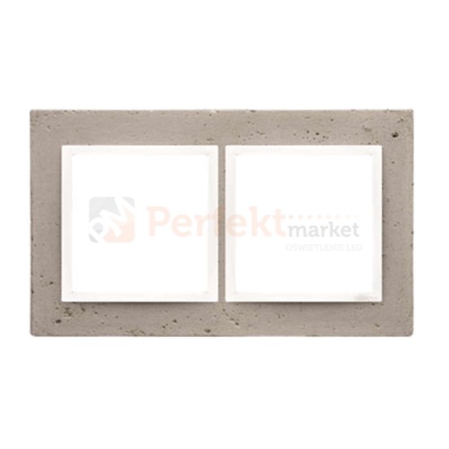 Simon 54 nature ramka podwójna beton betonowa al_betone szara DRN2/91 perfektmarket