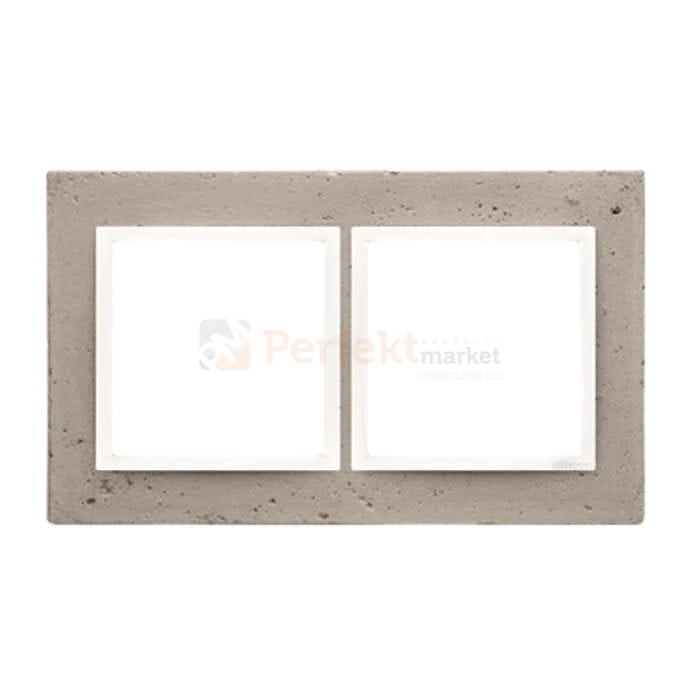 Simon 54 nature ramka podwójna beton betonowa al_betone szara DRN2/91 perfektmarket