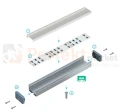 Zaślepki do profilu sileda napowierzniowy aluminiowa alu srebrna biała perfektmarket sklep elektryczny oświetlenie_led