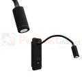 Lampka nocna BASE 8W+2W BLACK ML63500