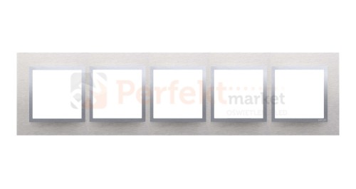 Simon 54 nature ramka 5-krotna metal metalowa inox klasyczna srebrna DRN5/77 perfektmarket