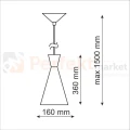 modern lampa p306c czarna wisząca led design size okrągła edison minimal styl perfektmarket.jpg