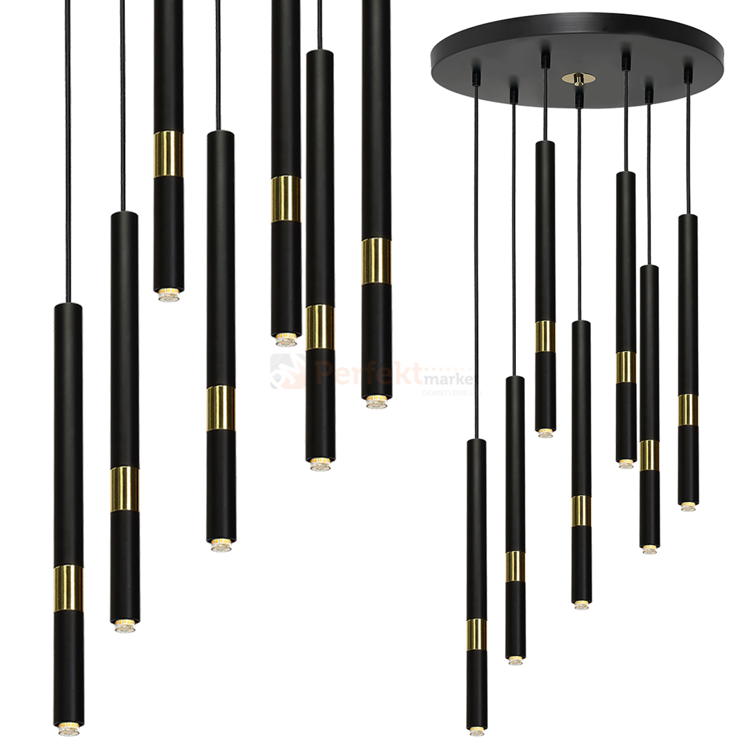Lampa wisząca MONZA BLACK / GOLD 7xG9 8W MLP6385