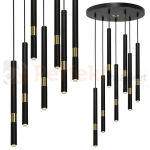 Lampa wisząca MONZA BLACK / GOLD 7xG9 8W MLP6385