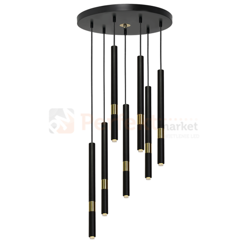 Lampa wisząca MONZA BLACK / GOLD 7xG9 8W MLP6385