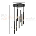 Lampa wisząca MONZA BLACK / GOLD 7xG9 8W MLP6385