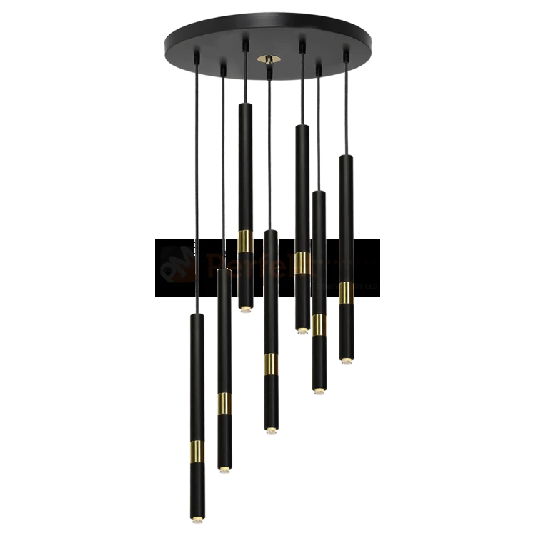 Lampa wisząca MONZA BLACK / GOLD 7xG9 8W MLP6385