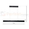 lampa wisząca PIERCE BLACK 18W LED ML6473