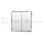 Przycisk żaluzjowy pojedynczy oświetlenie_led LED biały Simon Basic BMZ1.01/11 perfektmarket hurtownia_olsztyn