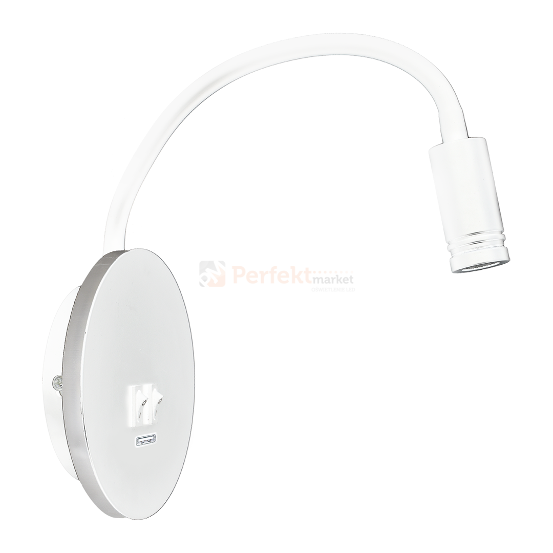 Lampka nocna BASE 8W+2W WHITE ML6353