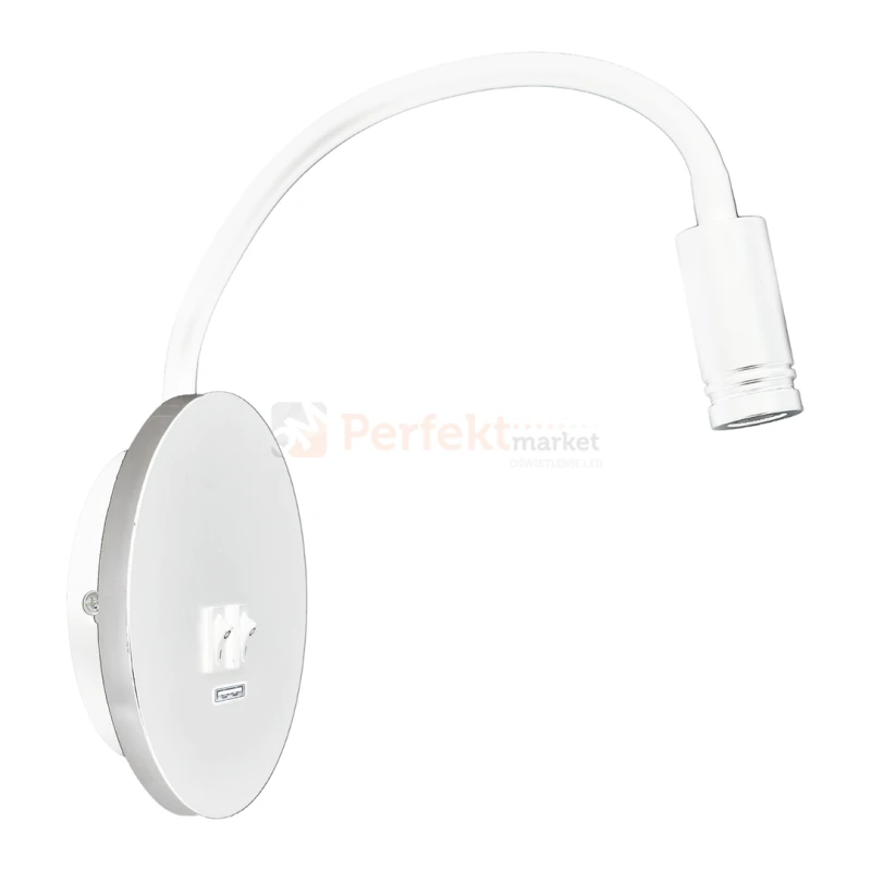 Lampka nocna regulowana z wyłącznikiem BASE 8W+2W biała ML6353 ML5354 montaż perfektmarket.webp