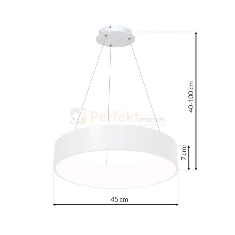 Lampa wisząca OHIO WHITE 24W LED ML6357