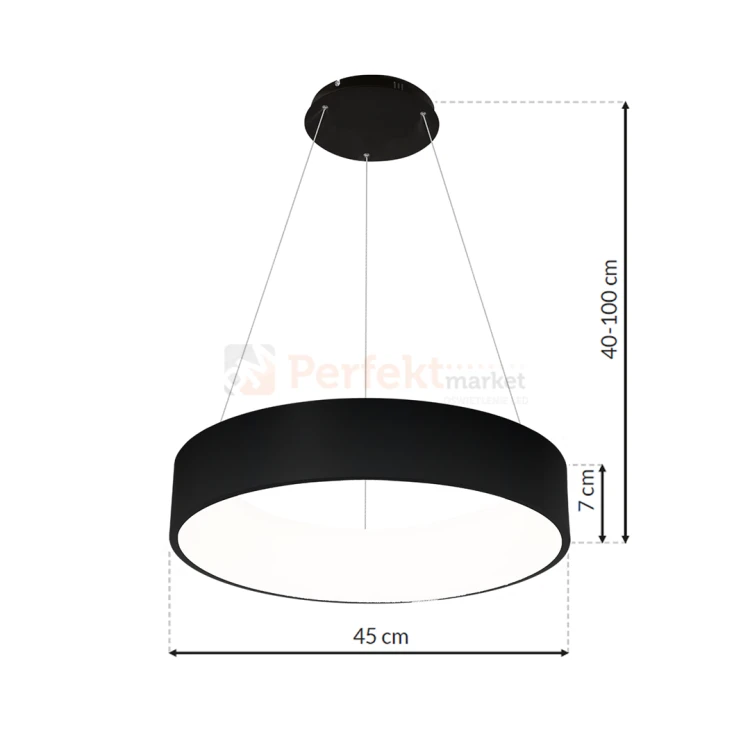 Lampa wisząca OHIO BLACK 24W LED ML6358