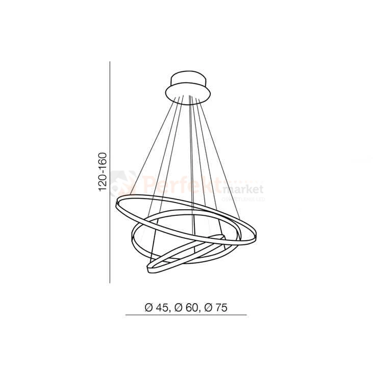 Lampa wisząca Wheel 3 złota AZ29187 LED 3 złote koła ściemnialna wymiary.jpg