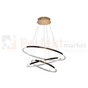 Lampa wisząca Wheel 3 złota AZ29187 LED 3 złote koła ściemnialna