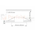 Oczko sufitowe kwadratowe IP44 White EKZ282