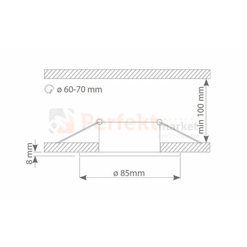 Oczko sufitowe okrągłe IP44 White EKZ305