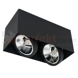 Oprawa sufitowa downlight Plaza AR111 ES111 ruchoma podwójna czarna