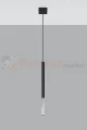 Lampa wisząca MOZAICA 1 czarny/chrom SL.0885 Sollux