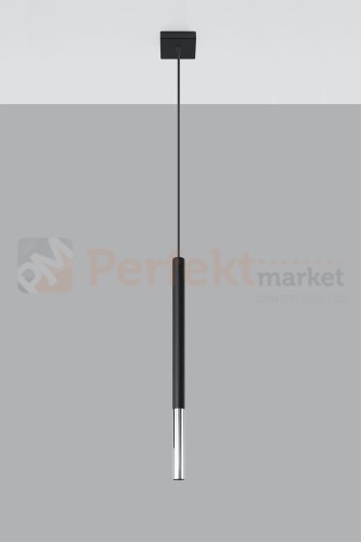 Lampa wisząca MOZAICA 1 czarny/chrom SL.0885 Sollux