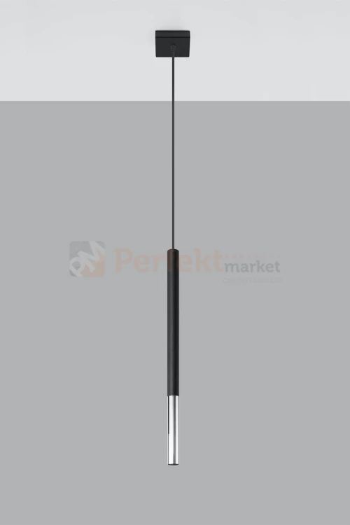 Lampa wisząca MOZAICA 1 czarny/chrom SL.0885 Sollux