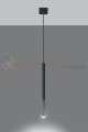 Lampa wisząca MOZAICA 1 czarny/chrom SL.0885 Sollux