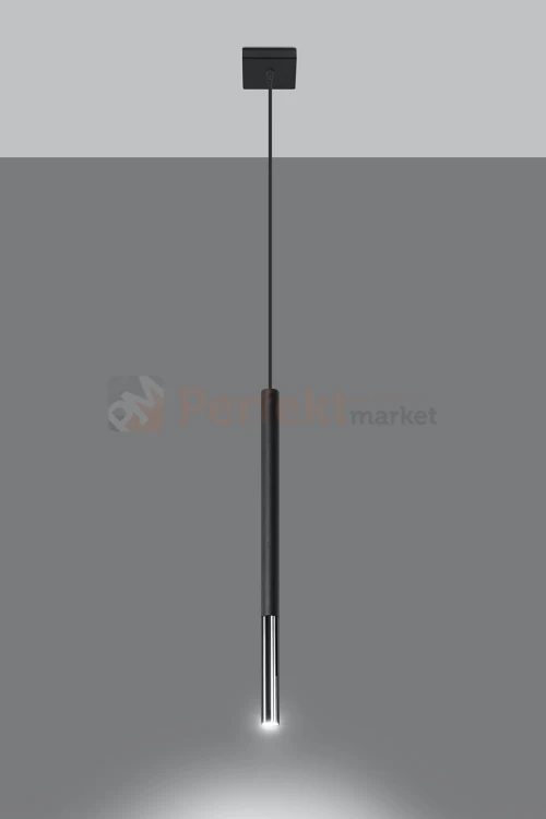 Lampa wisząca MOZAICA 1 czarny/chrom SL.0885 Sollux
