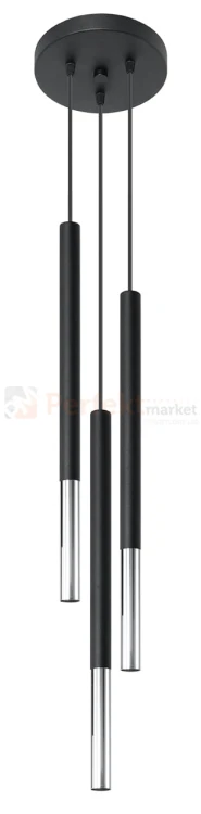 Lampa wisząca MOZAICA 3P czarny/chrom SL.0887 Sollux