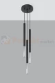 Lampa wisząca MOZAICA 3P czarny/chrom SL.0887 Sollux