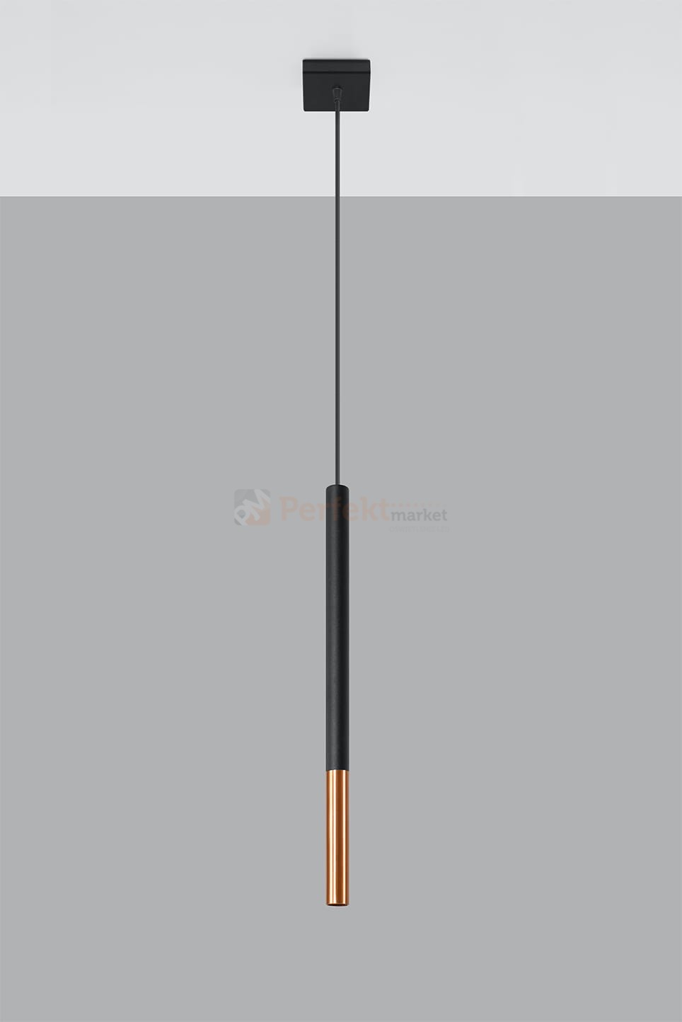 Lampa wisząca MOZAICA 1 czarny/miedź SL.0888 Sollux