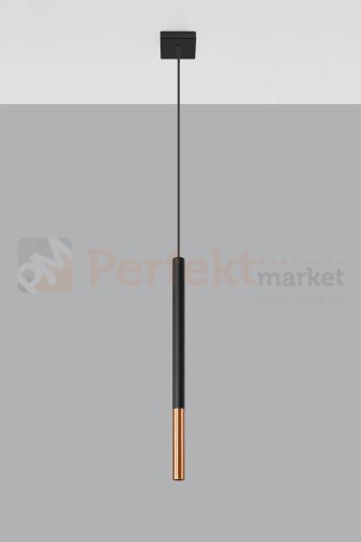 Lampa wisząca MOZAICA 1 czarny/miedź SL.0888 Sollux