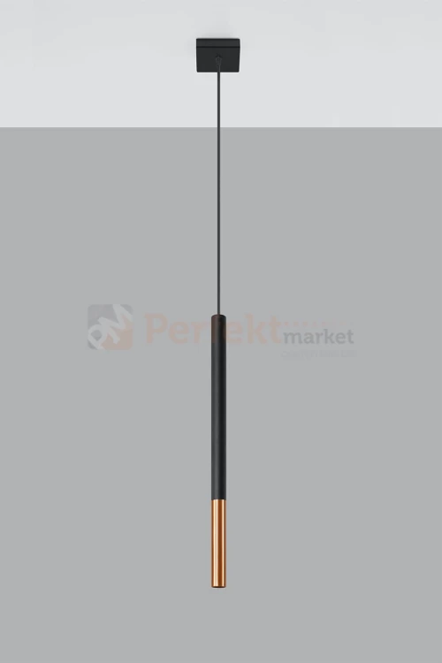Lampa wisząca MOZAICA 1 czarny/miedź SL.0888 Sollux