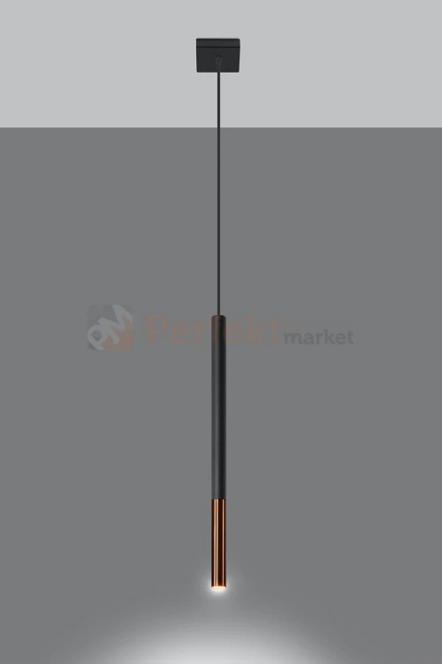 Lampa wisząca MOZAICA 1 czarny/miedź SL.0888 Sollux