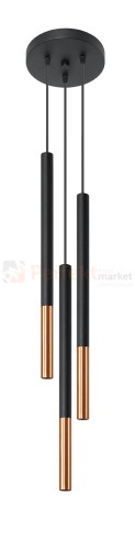 Lampa wisząca MOZAICA 3P czarny/miedź SL.0890 Sollux