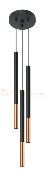 Lampa wisząca MOZAICA 3P czarny/miedź SL.0890 Sollux