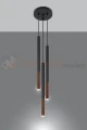 Lampa wisząca MOZAICA 3P czarny/miedź SL.0890 Sollux