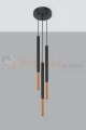 Lampa wisząca MOZAICA 3P czarny/miedź SL.0890 Sollux