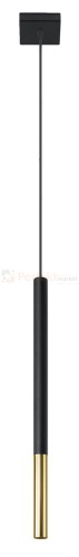 Lampa wisząca MOZAICA 1 czarny/złoto SL.0891 Sollux