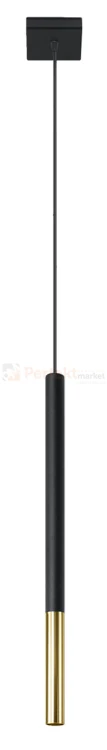 Lampa wisząca MOZAICA 1 czarny/złoto SL.0891 Sollux